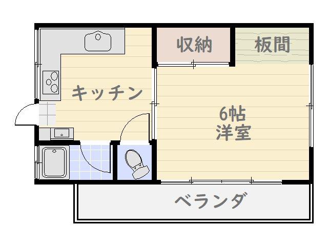 第3さつきコーポ(1K/3階)の間取り写真