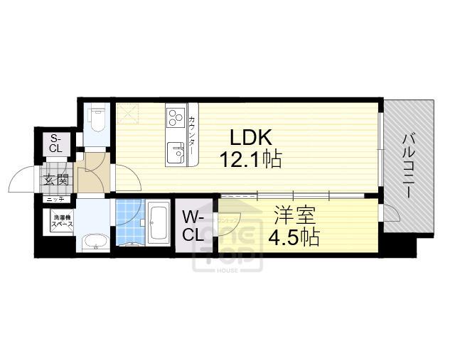 スプランディッド新大阪Ⅶ(1LDK/8階)の間取り写真
