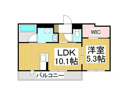 コートエスパシオII(1LDK/1階)の間取り写真