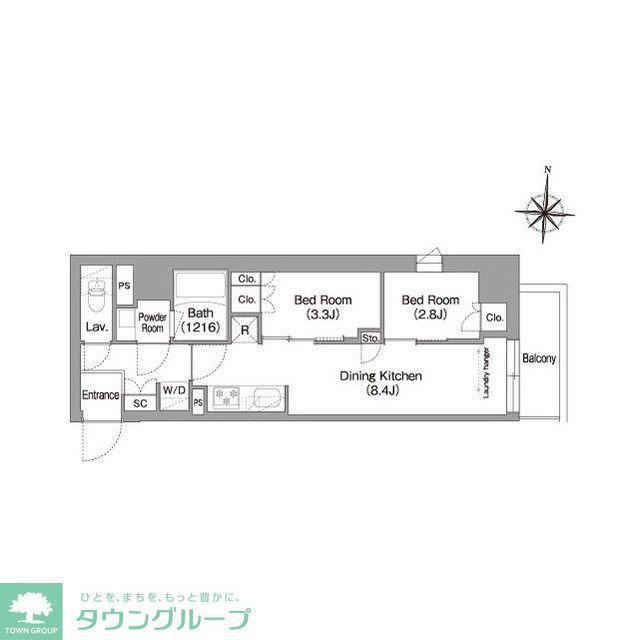 コンフォリア・リヴ南品川(1SLDK/3階)の間取り写真