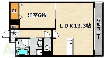 プチ・ベルージュ(1LDK/3階)の間取り写真