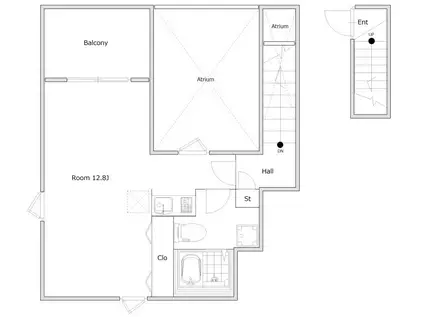 トリアーディSELENE亀戸(ワンルーム/3階)の間取り写真