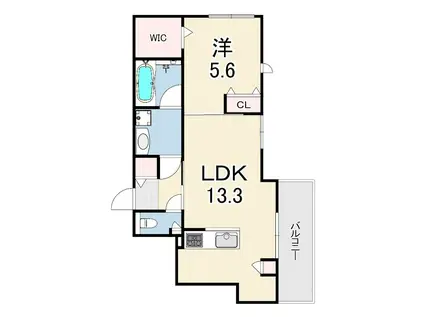 HEBEL 塚口 VERDURA(1LDK/3階)の間取り写真