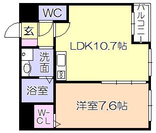 I-CLASS(1LDK/1階)の間取り写真
