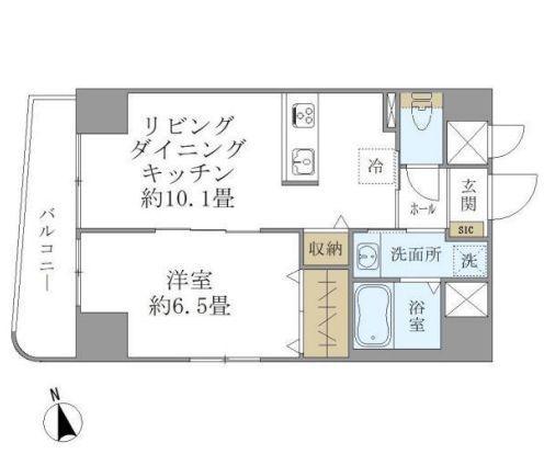 ISM御茶ノ水(1LDK/4階)の間取り写真