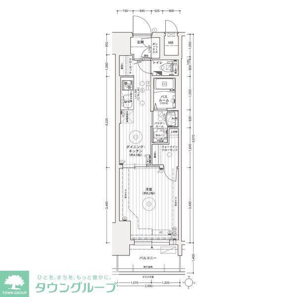エステムコート名古屋ライブゲート(1DK/3階)の間取り写真