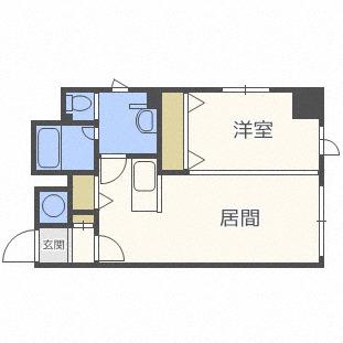 ルラシオン札幌駅前(1LDK/5階)の間取り写真