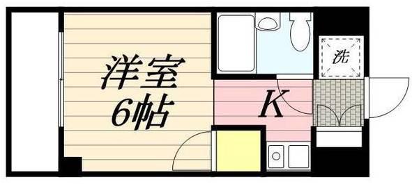 エバーグレイス分倍(ワンルーム/1階)の間取り写真