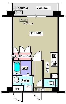 SD-5(1K/4階)の間取り写真