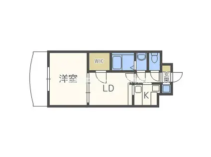 ノルデンタワー新大阪アネックスA棟(1LDK/3階)の間取り写真