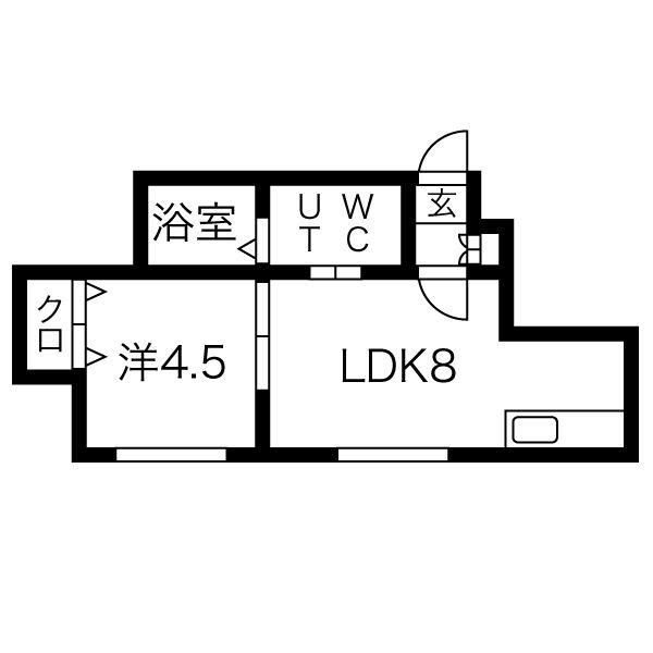 ESPERANZAMISONO(1LDK/4階)の間取り写真
