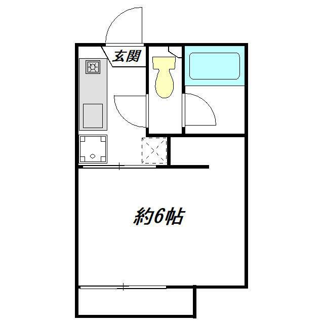 P-HEIM(1K/2階)の間取り写真