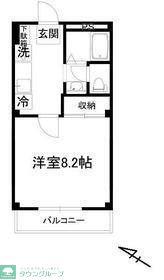 ラピス烏山(1K/1階)の間取り写真