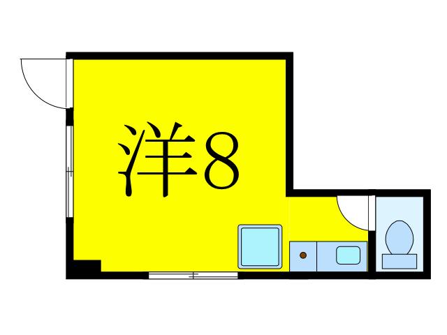 ハイツ落合(ワンルーム/1階)の間取り写真