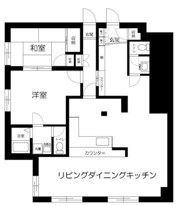 ルミナス東浦和(2LDK/1階)の間取り写真