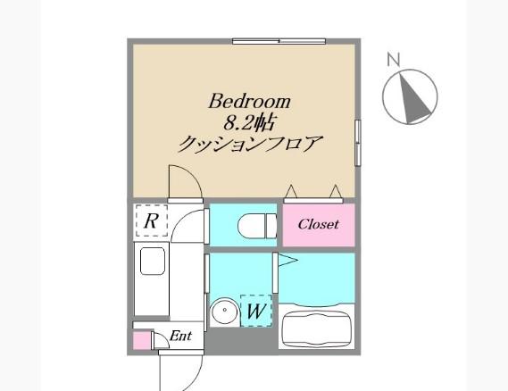 ソルビオス川崎(1K/1階)の間取り写真