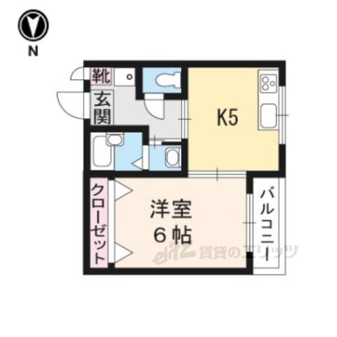 グランドゥール廣田(1DK/3階)の間取り写真
