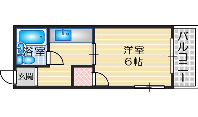 ビスタ寿(1K/3階)の間取り写真