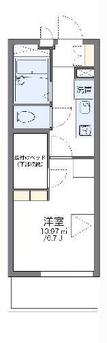 レオパレスベルメゾン(1K/2階)の間取り写真