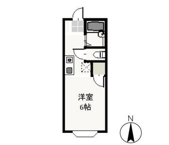 メゾンドM(1K/1階)の間取り写真