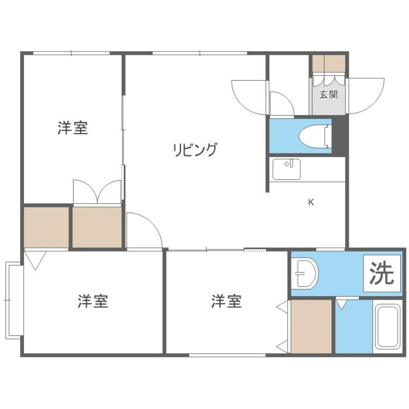 ヴェルコート(3LDK/4階)の間取り写真