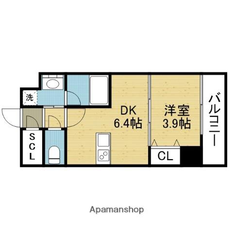 ヴィーナス今里(1DK/8階)の間取り写真
