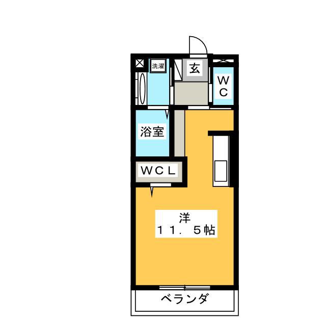D-ROOM サウス(ワンルーム/2階)の間取り写真