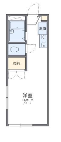 レオパレスタイノハタ(ワンルーム/1階)の間取り写真