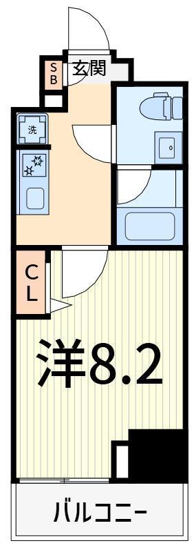 RELUXIA亀有(1K/13階)の間取り写真