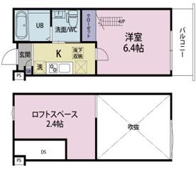 LA MAREE津田沼(1K/2階)の間取り写真