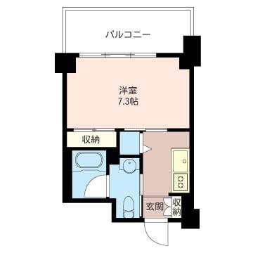 マストライフ南品川(1K/4階)の間取り写真