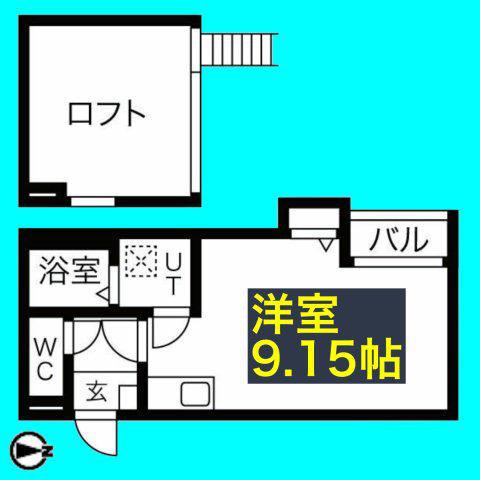 PATINA平安通(ワンルーム/2階)の間取り写真