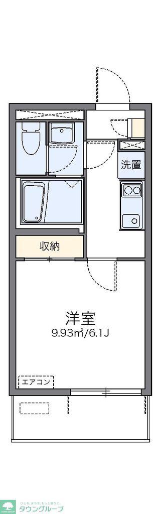 レオネクストNISHIGAIIII(1K/1階)の間取り写真