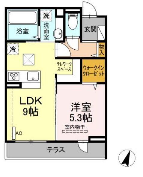 ステラ美光(1LDK/1階)の間取り写真