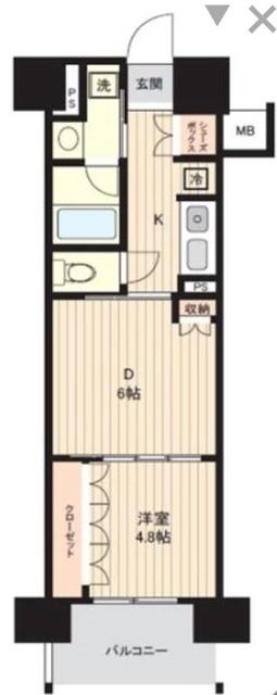 パレステージ大島(1DK/2階)の間取り写真