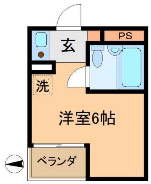 オークビル(ワンルーム/4階)の間取り写真