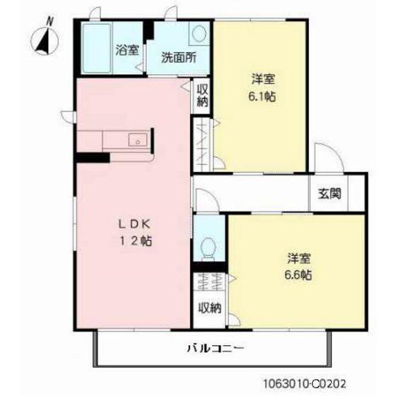 パストラル(2LDK/2階)の間取り写真