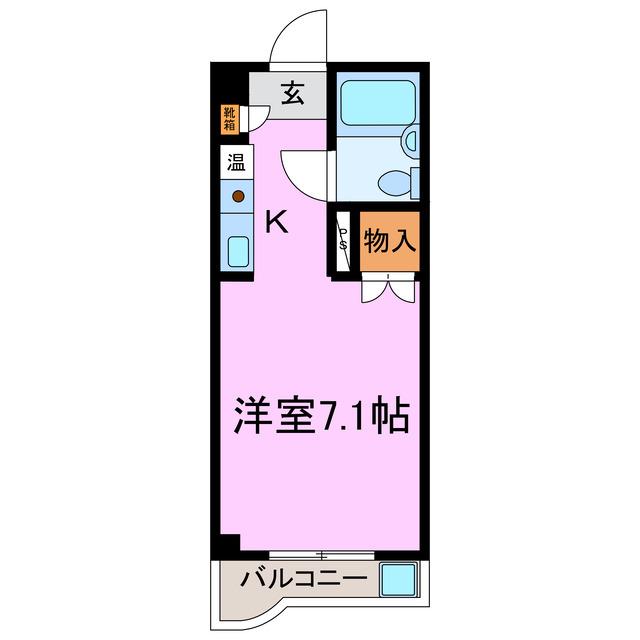 アルフエイム(ワンルーム/3階)の間取り写真