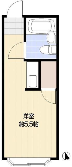パレス池袋(ワンルーム/1階)の間取り写真