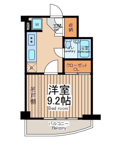 ティーズガーデン稲城(1K/3階)の間取り写真
