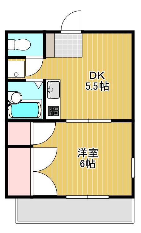 MAYハウス青葉町(1DK/1階)の間取り写真