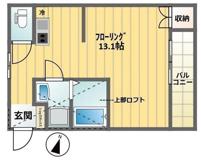 グランド目黒(ワンルーム/3階)の間取り写真