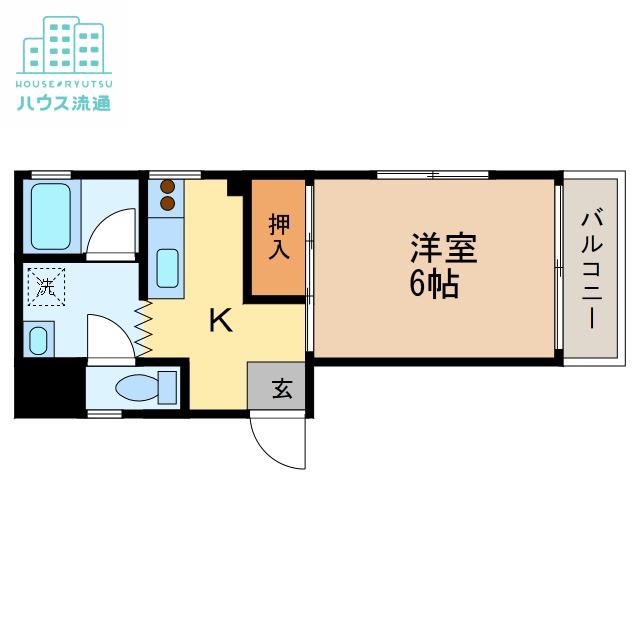 ブルーバードQ(1K/5階)の間取り写真