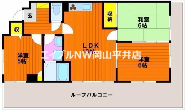リアライズ円山(3LDK/6階)の間取り写真