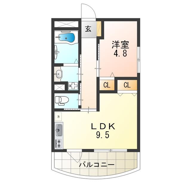 ドイマンション(1LDK/2階)の間取り写真