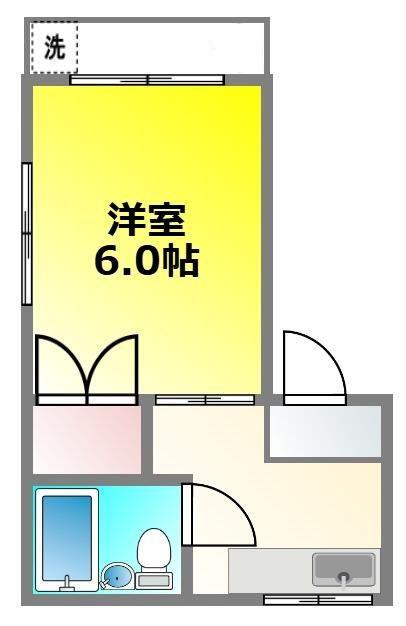 メゾン阿佐ヶ谷(1K/2階)の間取り写真