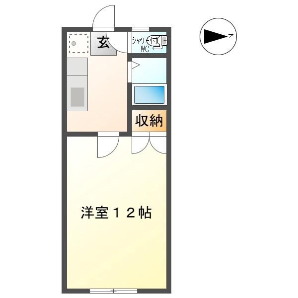 LA TOUR NET.UN(1K/2階)の間取り写真