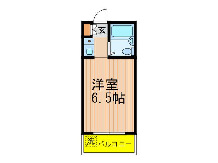 アイディールマンション(ワンルーム/2階)の間取り写真