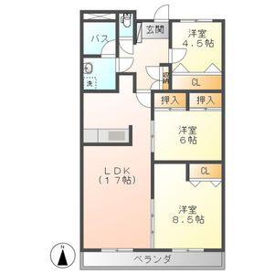 アコールヤマショウ(3LDK/5階)の間取り写真