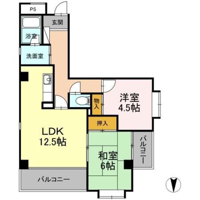 メゾン・ド・ジョワ(2LDK/3階)の間取り写真